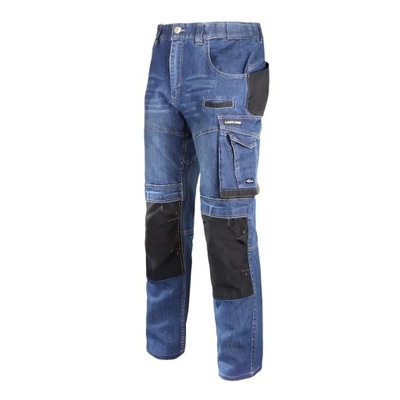 ШТАНЫ JEANSOWE СИНИЕ STRETCH ZE WZMOCNIENIAMI XL LAHTI PRO L4051004