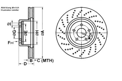 Ate тормозные диски тормозные 2szt. mercedes cls c219 e t фото №1