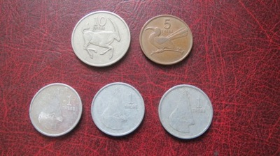 Zestaw 5 monet z Botswany