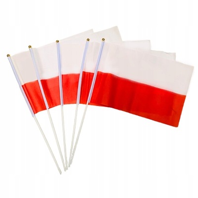 Flagietki Polska flaga Polski 45x30 60cm 10sztuk