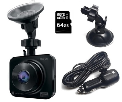 Kamera samochodowa Navitel R300 GPS SD 64GB MAPY