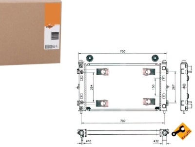 Nrf 50232 радиатор, система охлаждение двигателя фото №1