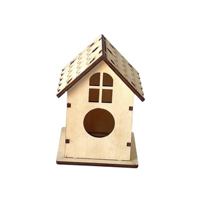Drewniany domek dla ptaków niedokończony DIY klatka dla ptaków dla dzieci