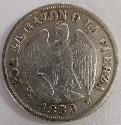 0900 - Chile 20 centavo, 1880 ag