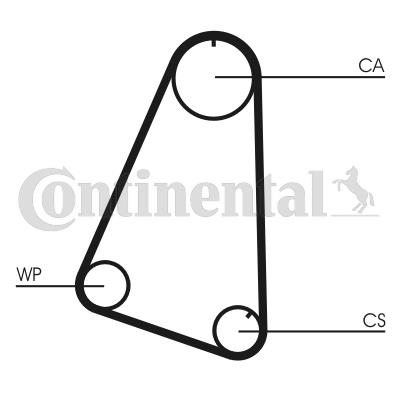 123785 CONTITECH РЕМЕНЬ ГРМ CT504 ШТ CONTITECH