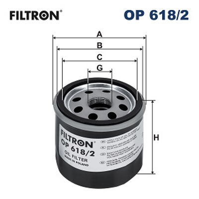 FILTRON FILTRO ACEITES OP618/2 PARA LEXUS SUZUKI MAZDA TOYOTA  