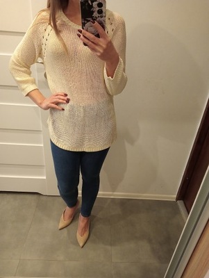 BEŻOWY SWETER H&M S