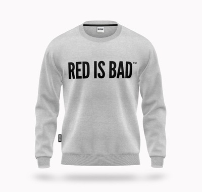 Red is Bad Bluza bez kaptura KLASYK SZARA - XXL