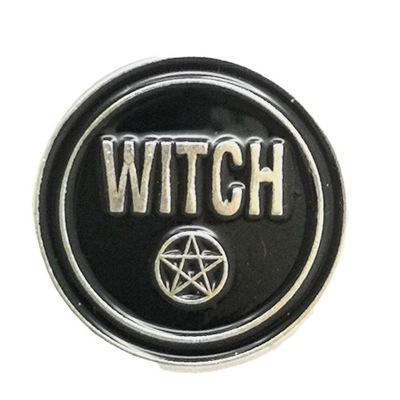 Pin WITCH black metal gothic halloween czarownica