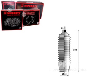 Nipparts набор защита тяга рулевой nippar фото №1