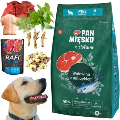 Pan Mięsko z Ziołami Wołowina z tuńczykiem chrupki S 9kg 101 gratis