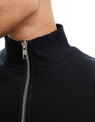 Asos Design wor zip bluza stójka czarna S NH2