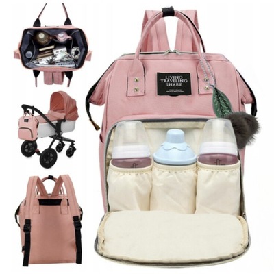 Plecak / torba dla mamy - różowy