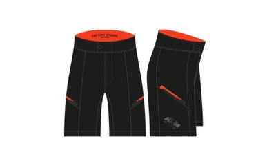 SPODENKI SHORTY ENDURO KTM FACTORY ENDURO BE BK XL