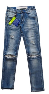 SPODNIE CHŁOPIĘCE JEANS SLIM 110/116