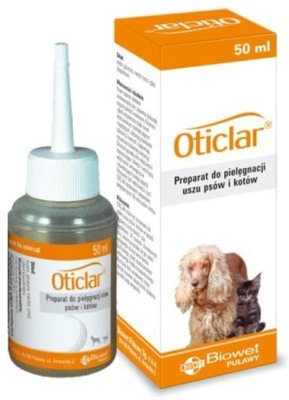 BIOWET Oticlar 50ml pielęgnacja uszu pies kot