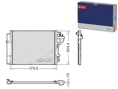 CONDENSADOR DE ACONDICIONADOR KIA PICANTO II 1.0 1.0LPG 1.2 05.11-03.17  