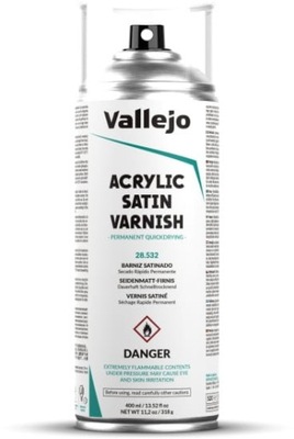 Vallejo 28532 Acrylic Satin Spray Varnish Lakier Satynowy 400ml