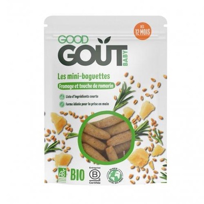 Good Gout BIO Mini bagietki z rozmarynem i serem, 70g