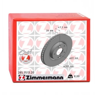 Zimmermann 285.3513.20 диск тормозная фото №1