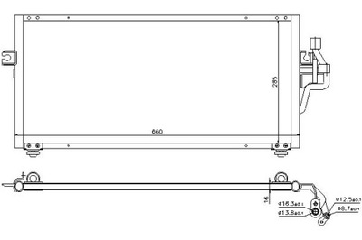 Nissens 94357 конденсатор, кондиционер фото №1