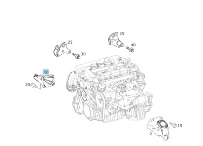 Кронштейн двигателя mercedes-benz do двигателя om646 фото №1
