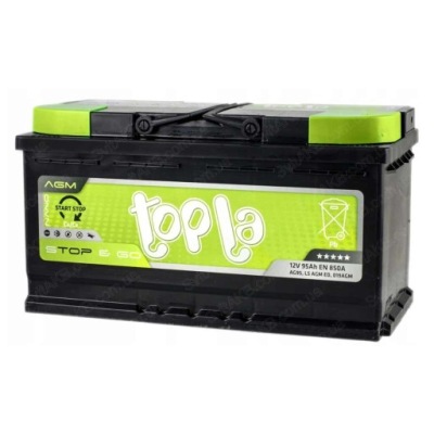 Акумулятор topla agm 12v 95ah 850a p+ bochnia фото №1