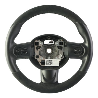 MINI R55 R56 R57 R58 R60 STEERING WHEEL JCW SPORT BLACK SKIN ALCANTARA 