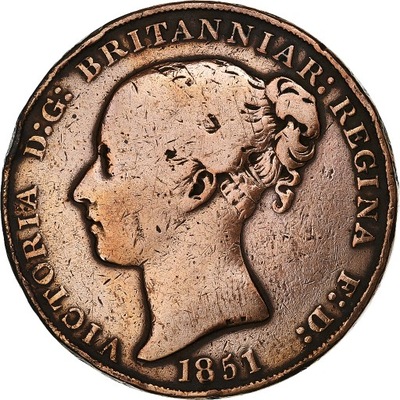Jersey, Victoria, 1/13 Shilling, 1851, Heaton, Mie