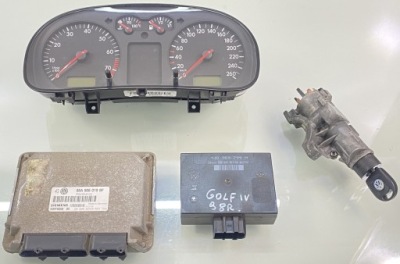 Vw golf iv 98 r 1.6 sr набір стартовий бортовий комп'ютер блок керування двигуна фото №1