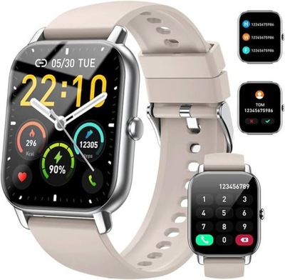 Smartwatch NERUNSA Smart Watch beżowy Android IOS