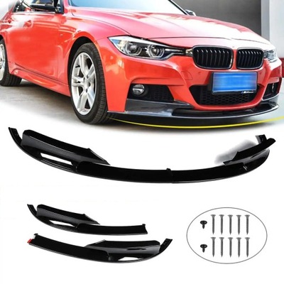 BRIDA DE PARAGOLPES SPLITTER SPOILER BMW F30 2012-2018 M-PAQUETE NEGRO LUSTRE  