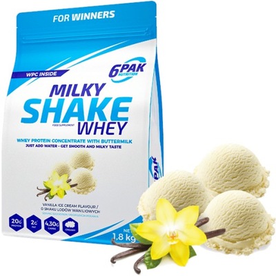 6PAK Milky Shake Whey 1800g BIAŁKO WPC PROTEIN WPI