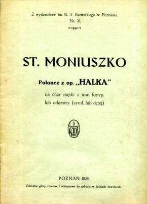St. Moniuszko Polonez z op. "Halka" na chór męski