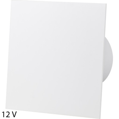 WENTYLATOR NISKONAPIĘCIOWY 12V ABS BIAŁY POŁYSK STANDARD Fi 100