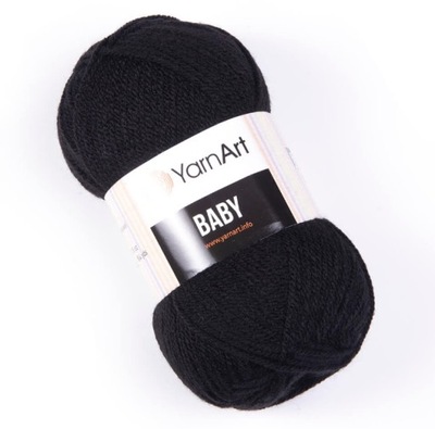 Włóczka YarnArt Baby kolor 585 Czarny 50 gram