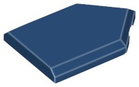 10 szt, Dark Blue Tile 2 x 3 Pentagonal, 22385