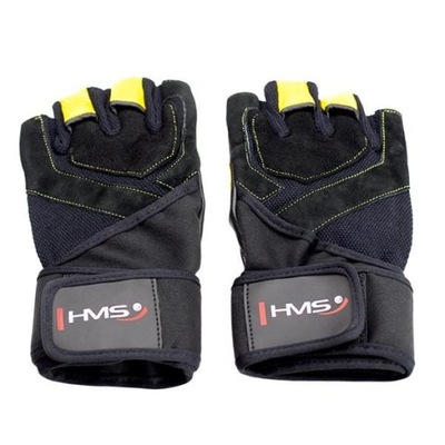 RĘKAWICE NA SIŁOWNIĘ HMS RST01 BLACK/YELLOW ROZM. M