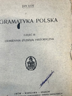 Łoś GRAMATYKA POLSKA CZ. 3