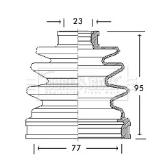 Защита шарнир kpl honda - inner bcb2621 фото №1