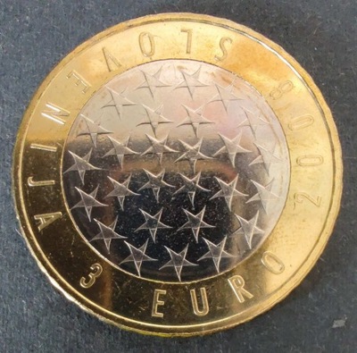 0044 - Słowenia 3 euro, 2008