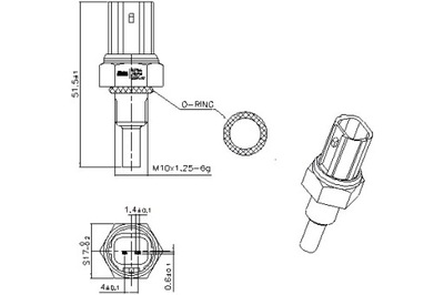 NISSENS SENSOR TEMPERATURA DE LÍQUIDO REFRIGERACIÓN HONDA ACCORD VII CIVIC  