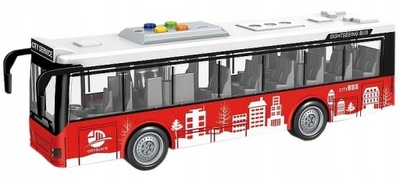 Autobus Miejski Czerwony City Bus Światło Dźwięk 27 cm