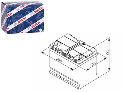 АКУМУЛЯТОР BOSCH 12V 70AH 630A S4 P + 1 260X173X225 B01 ПУСКОВИЙ