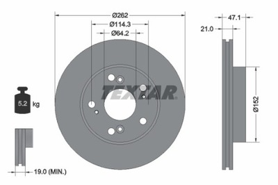 2X ДИСК ТОРМОЗНОЙ HONDA ПЕРЕД CIVIC 02- 1,7CDTI/06- 1,3 92175803