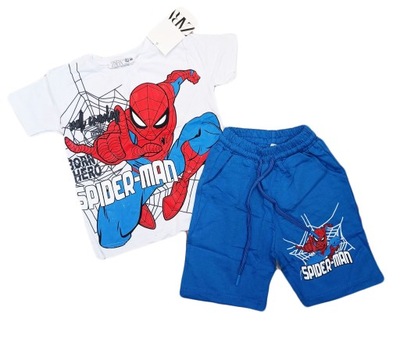 Zara Komplet dla chłopca bluzka spodnie SPIDERMAN bawełna 7-8 lata 128 cm