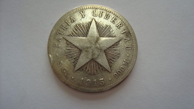 Moneta Kuba veinte 20 centavos 1915