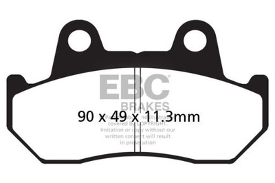 КОЛОДКИ ТОРМОЗНЫЕ EBC FA069/3 (КОМПЛЕКТ. NA 1 ДИСКИ ТОРМОЗНЫЕ)