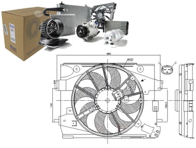 VENTILADOR DEL RADIADOR Z CUERPO DACIA DOKKER DOKKER EXPRESS MINIVAN  