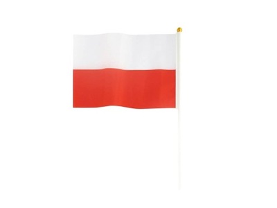Flaga Polski na patyku Polska 30x45cm 10szt.